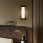 Contemporary Acrylic and Wood Wall Light With Tri-Color Lighting — Greenwich Home & Living