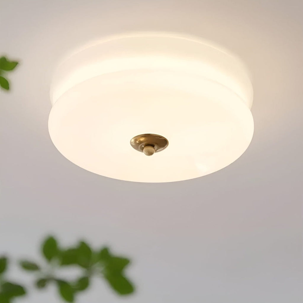 Retro Glass Flush Mount Ceiling Light With Adjustable Color Temperature — Greenwich Home & Living