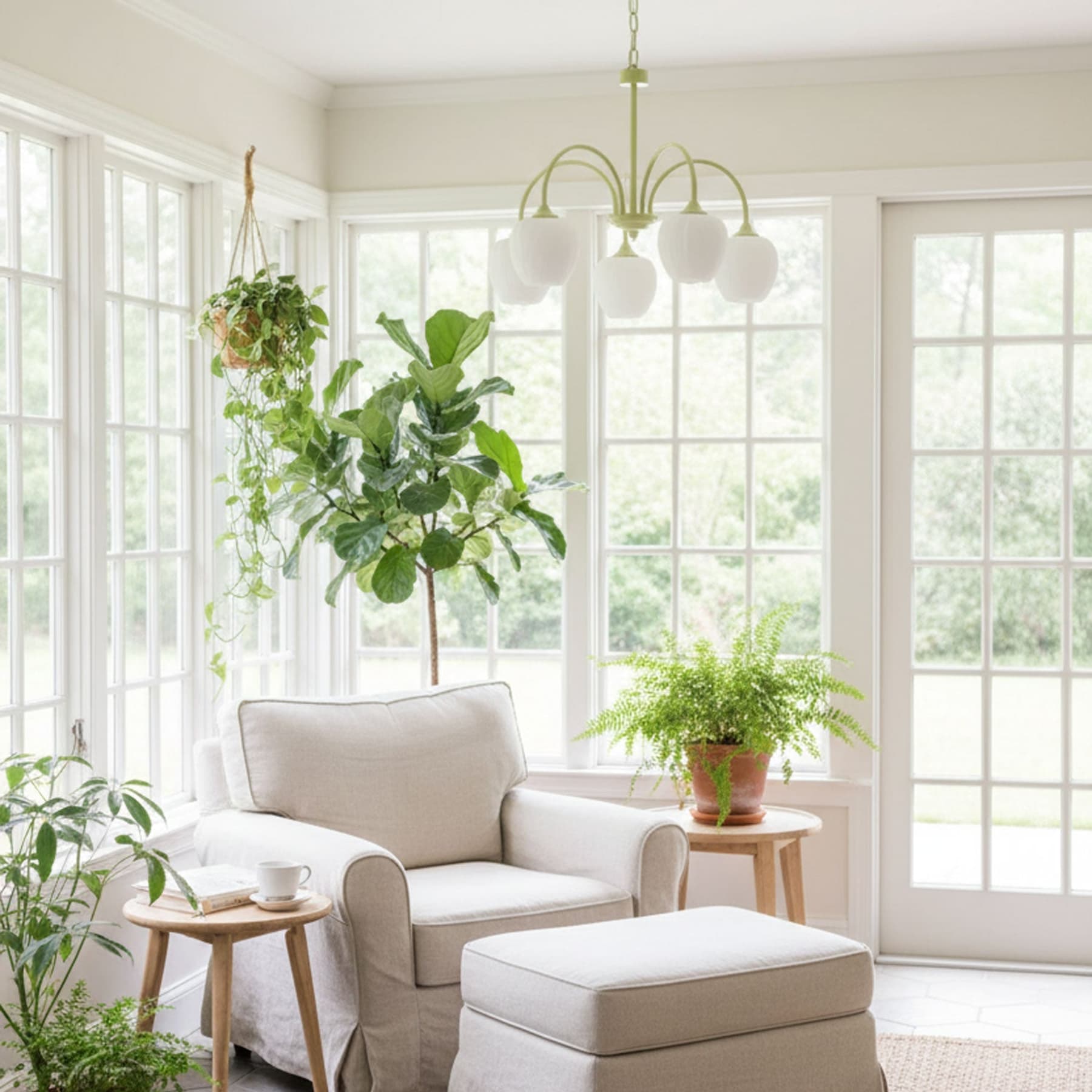 Retro Metal and Glass Chandelier With Selectable Color Light for Living and Dining Rooms — Greenwich Home & Living