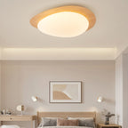 Scandinavian Wood Flush Mount Ceiling Light With Adjustable Color Temperature — Greenwich Home & Living