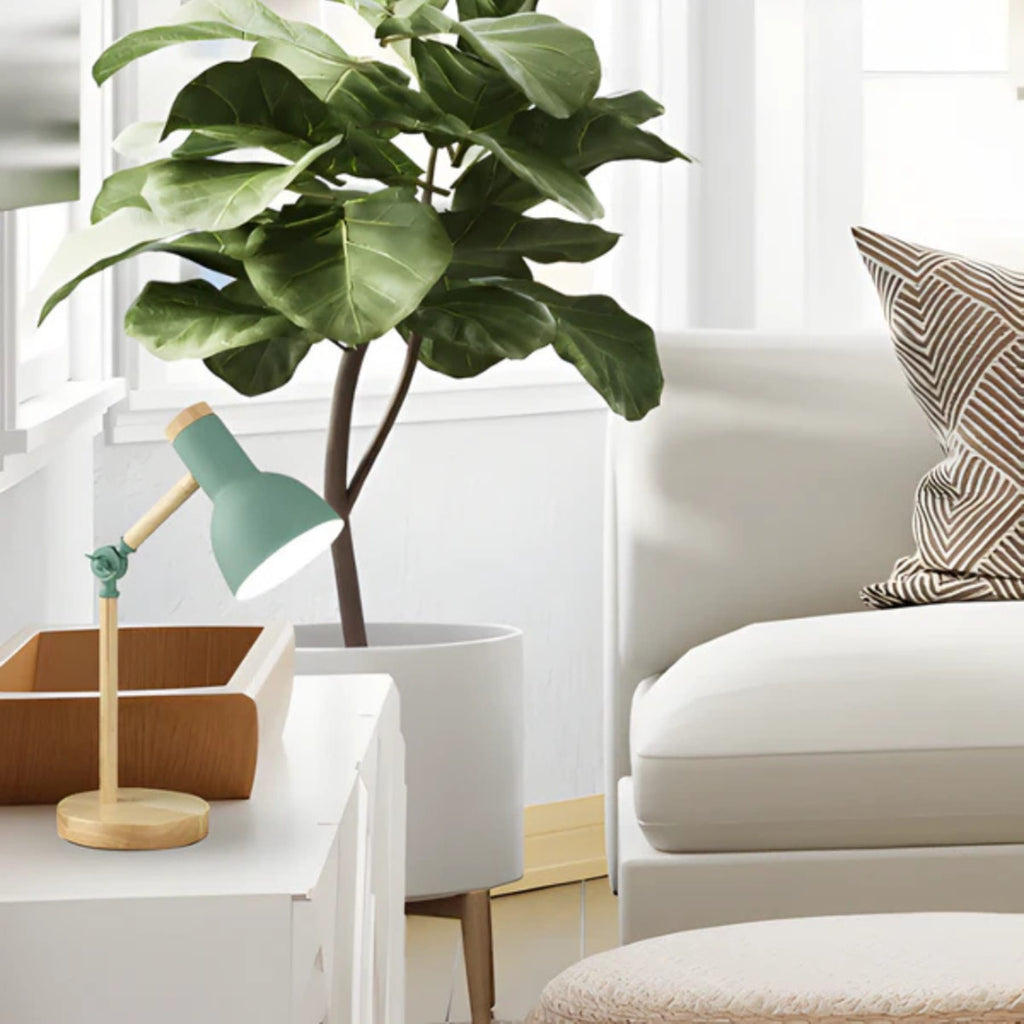 Scandinavian Wood Table Lamp With Three-Color Dimmable Light — Greenwich Home & Living
