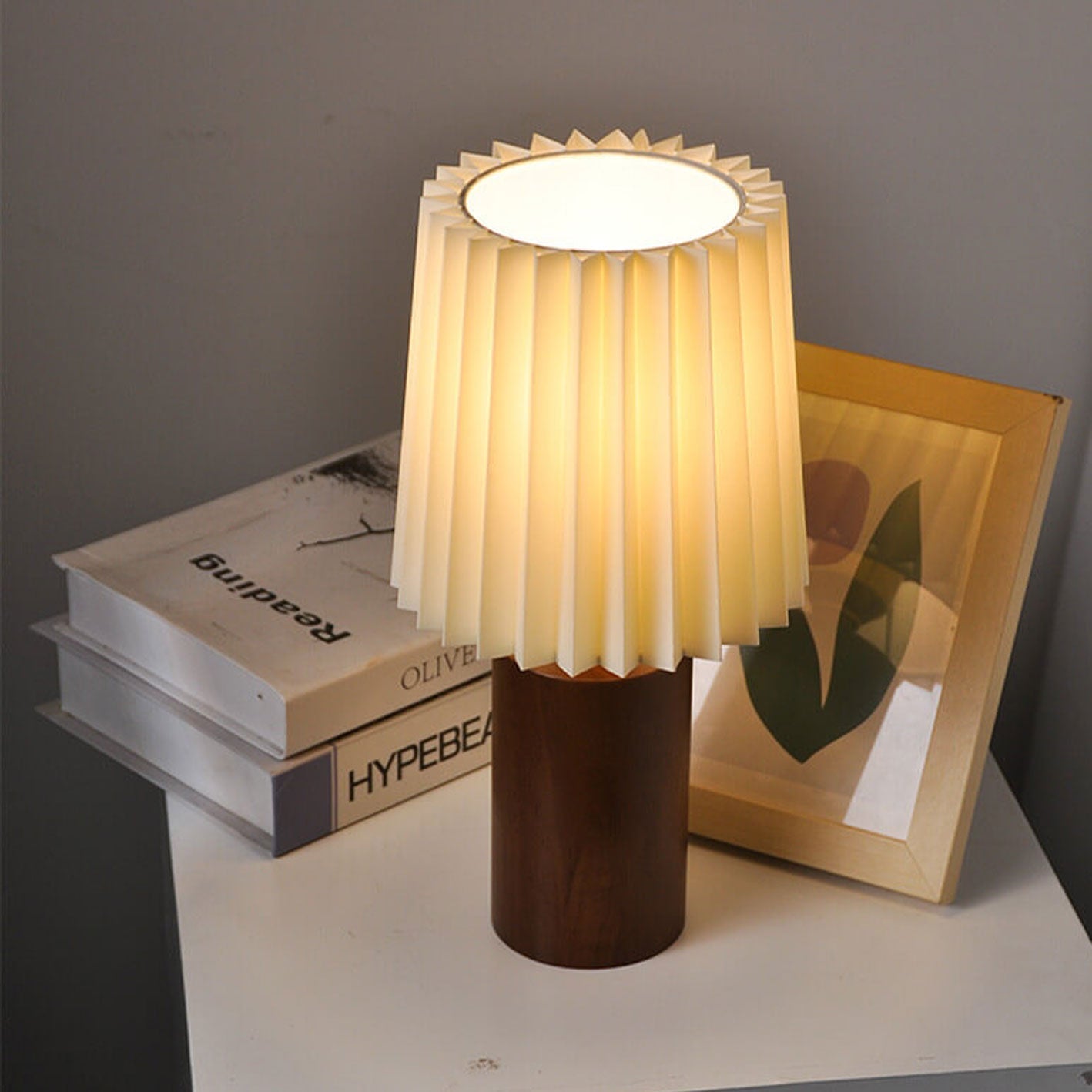 Modern Wood Table Lamp With Warm LED Glow — Greenwich Home & Living
