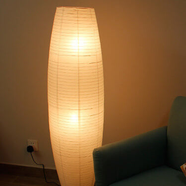 Modern Paper Floor Lamp With Three-Color Glow — Greenwich Home & Living