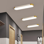 Modern Linear Metal Flush Mount Ceiling Light With Dimmable Remote in White — Greenwich Home & Living