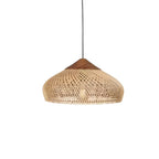 Bohemian Rattan Woven Pendant Light With Warm Glow for Dining Room in Natural Rattan — Greenwich Home & Living