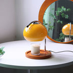 Retro Iron and Solid Wood Table Lamp for Living Room and Bedroom in Yellow — Greenwich Home & Living