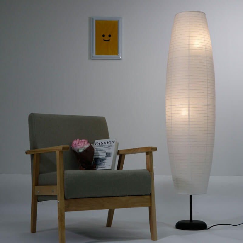 Modern Paper Floor Lamp With Three-Color Glow — Greenwich Home & Living