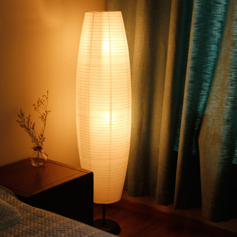 Modern Paper Floor Lamp With Three-Color Glow — Greenwich Home & Living