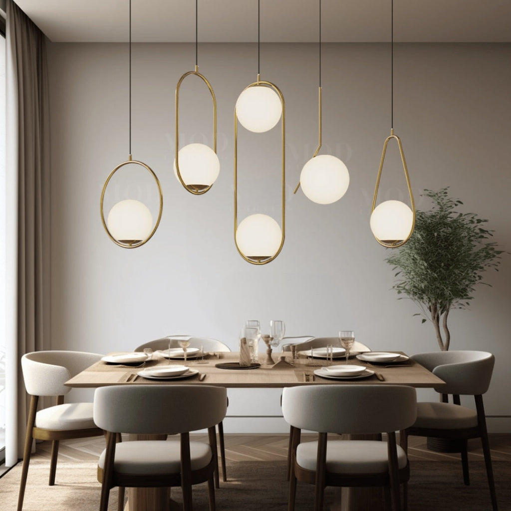 Modern Aluminum Pendant Light With Dual-Color LED for Dining Room — Greenwich Home & Living