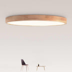 Scandinavian Wood Flush Mount Ceiling Light With Tri-Color Lighting — Greenwich Home & Living
