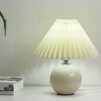 Contemporary Ceramic Table Lamp With Fabric Shade for Living Room — Greenwich Home & Living