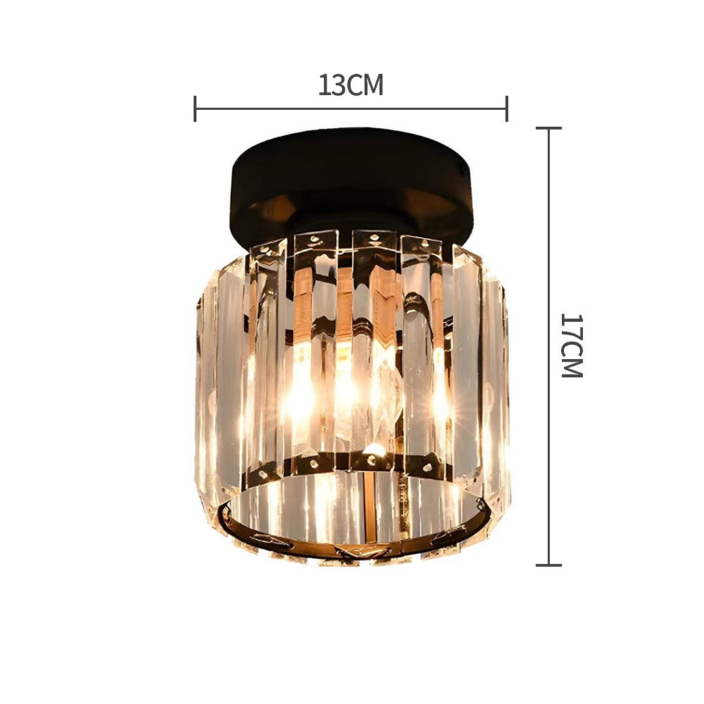 Classic Acrylic Semi-Flush Mount Ceiling Light for Hallway and Bedroom — Greenwich Home & Living