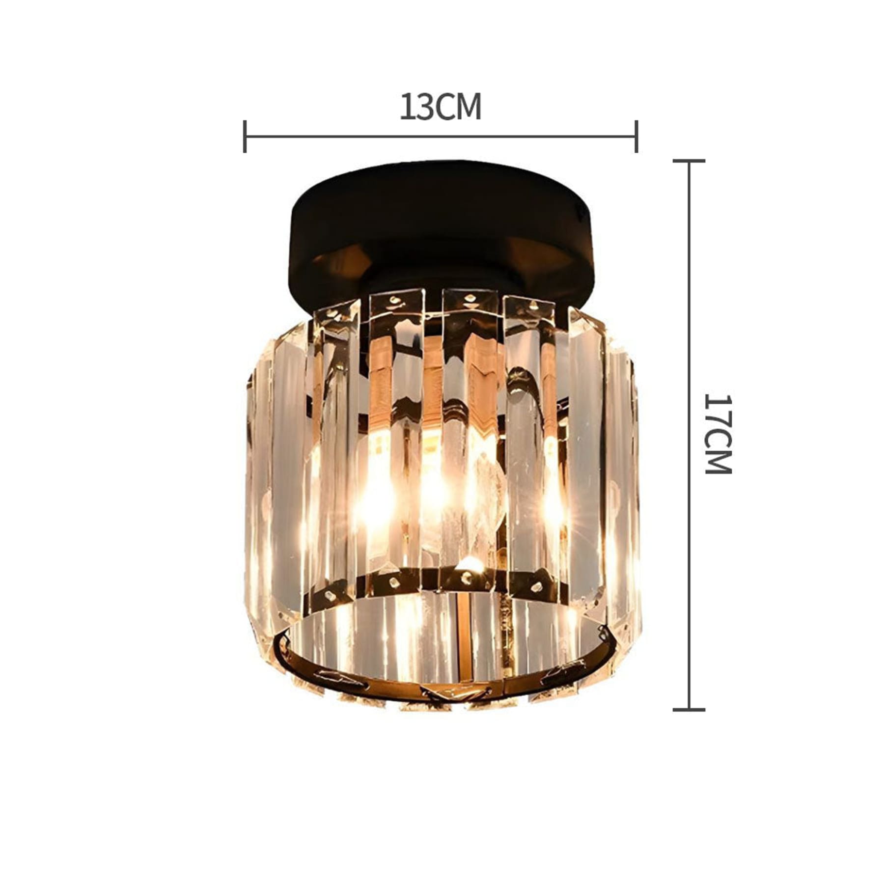 Classic Acrylic Semi-Flush Mount Ceiling Light for Hallway and Bedroom — Greenwich Home & Living