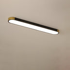 Modern Linear Metal Flush Mount Ceiling Light With Dimmable Remote — Greenwich Home & Living