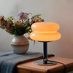 Retro Glass Table Lamp With Three-Color Light For Bedroom in Yellow/Orange — Greenwich Home & Living