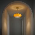 Contemporary Glass Semi-Flush Mount Ceiling Light for Living Room in Pendant Light: Ø11" x H13" (Ø28 x H32 cm) — Greenwich Home & Living