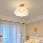 Contemporary Copper and Acrylic Flush Mount Ceiling Light With Tri-Color Dimming — Greenwich Home & Living