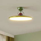 Retro Iron and Acrylic Semi-Flush Ceiling Light With Dimmable Color — Greenwich Home & Living