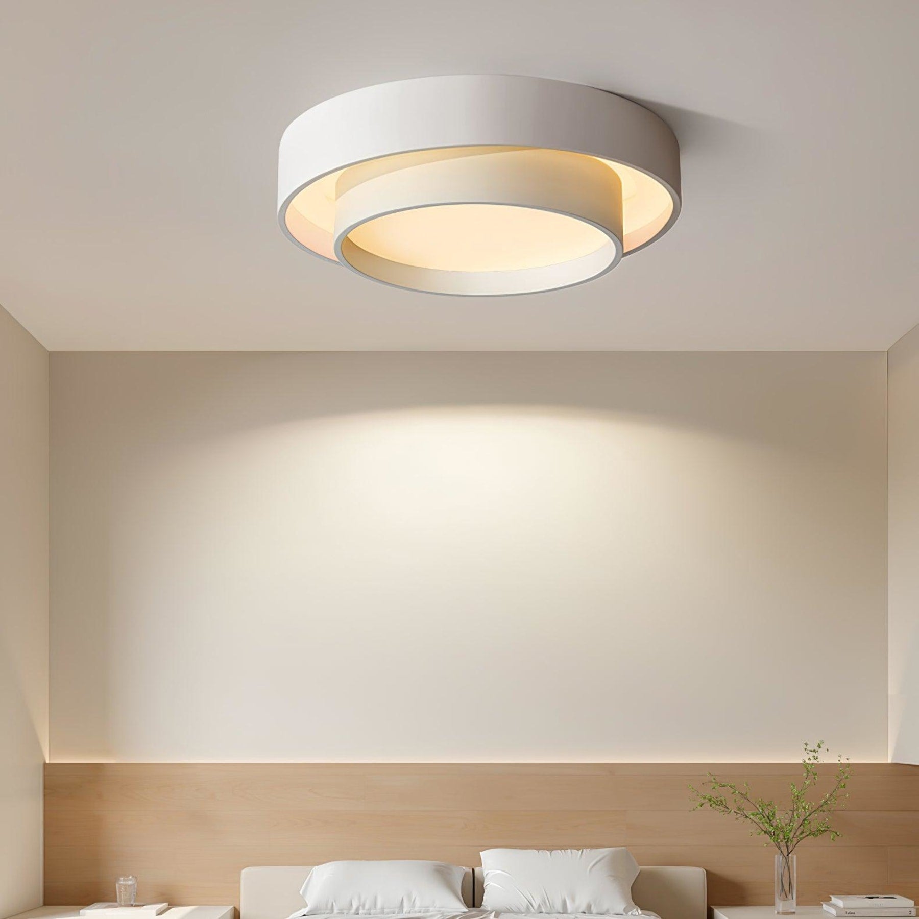 Minimalist Metal Flush Mount Ceiling Light With Bright Daylight LED — Greenwich Home & Living