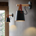 Modern Wood And Iron Wall Light With Warm White LED Glow — Greenwich Home & Living