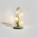 Contemporary Glass Table Lamp With USB Power for Living Room and Bedroom in Green — Greenwich Home & Living