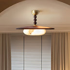 Contemporary Ash Wood Semi-Flush Mount Ceiling Light With Tri-Color Light — Greenwich Home & Living