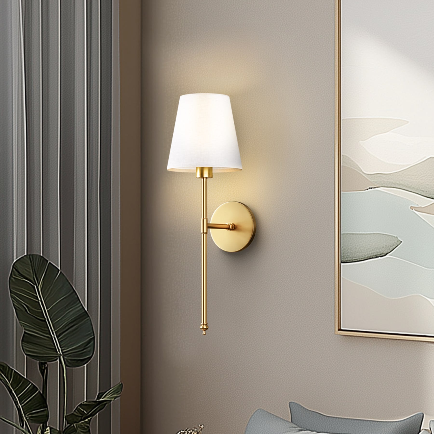 Transitional Aluminum Wall Light With Rechargeable Remote-Control Bulb — Greenwich Home & Living