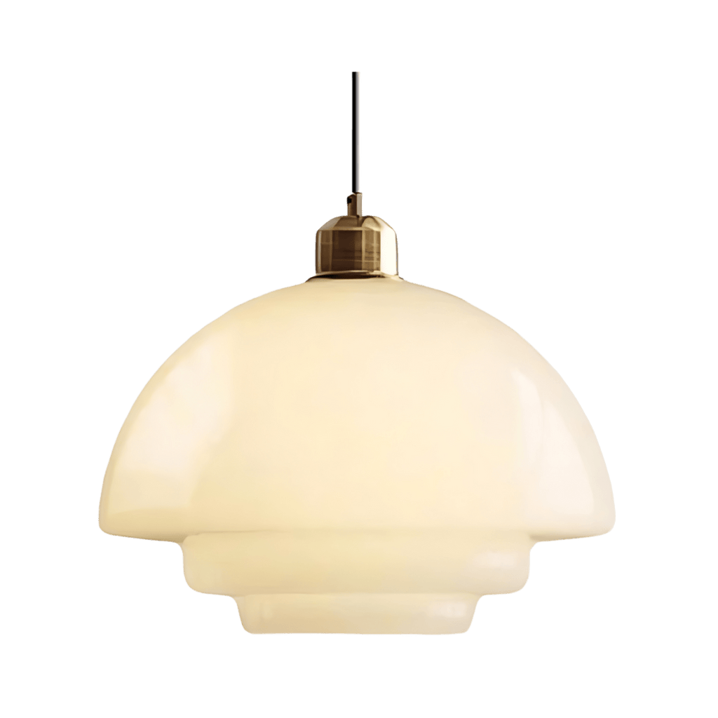 Retro Glass Pendant Light With Warm White Bulb Included for Dining Room in Warm White — Greenwich Home & Living