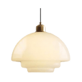 Retro Glass Pendant Light With Warm White Bulb Included for Dining Room in Warm White — Greenwich Home & Living