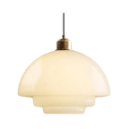 Retro Glass Pendant Light With Warm White Bulb Included for Dining Room in Warm White — Greenwich Home & Living