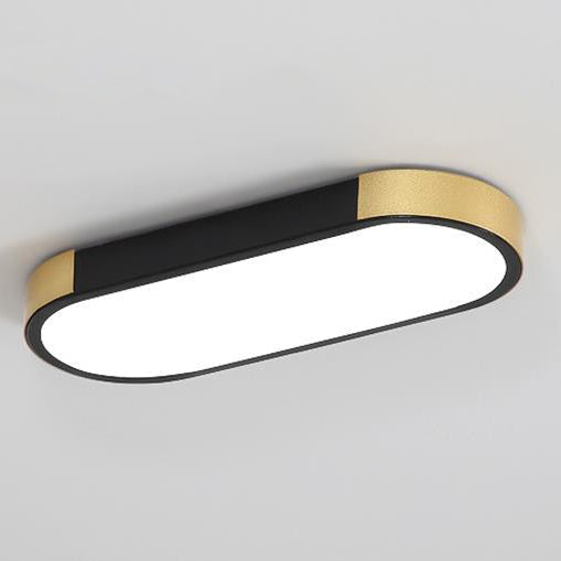Modern Linear Metal Flush Mount Ceiling Light With Dimmable Remote — Greenwich Home & Living