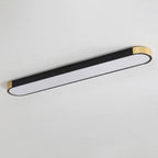 Modern Linear Metal Flush Mount Ceiling Light With Dimmable Remote — Greenwich Home & Living