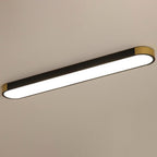 Modern Linear Metal Flush Mount Ceiling Light With Dimmable Remote — Greenwich Home & Living