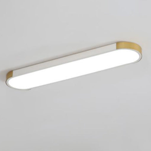 Modern Linear Metal Flush Mount Ceiling Light With Dimmable Remote — Greenwich Home & Living