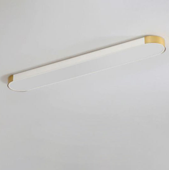 Modern Linear Metal Flush Mount Ceiling Light With Dimmable Remote — Greenwich Home & Living