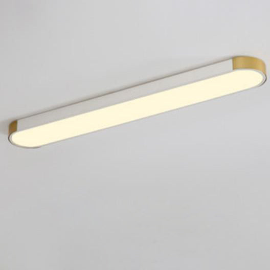Modern Linear Metal Flush Mount Ceiling Light With Dimmable Remote — Greenwich Home & Living