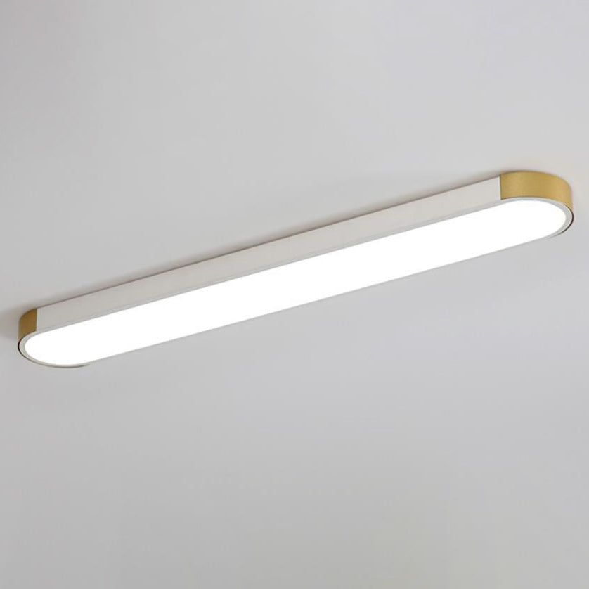 Modern Linear Metal Flush Mount Ceiling Light With Dimmable Remote — Greenwich Home & Living