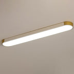 Modern Linear Metal Flush Mount Ceiling Light With Dimmable Remote — Greenwich Home & Living