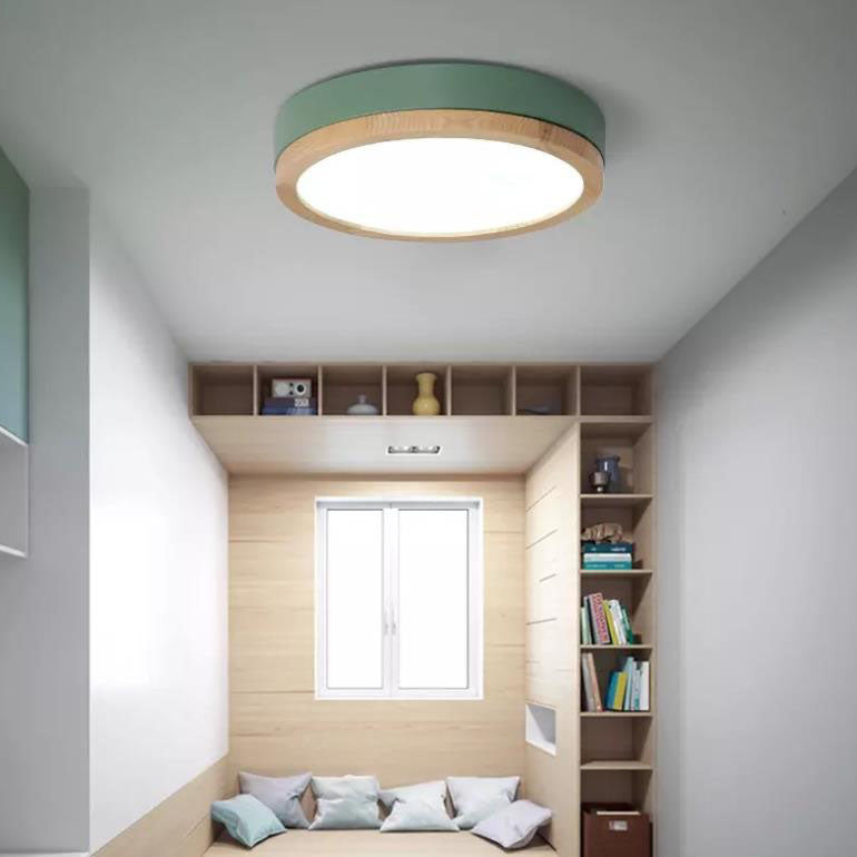 Scandinavian Wood Flush Mount Ceiling Light for Living Room — Greenwich Home & Living