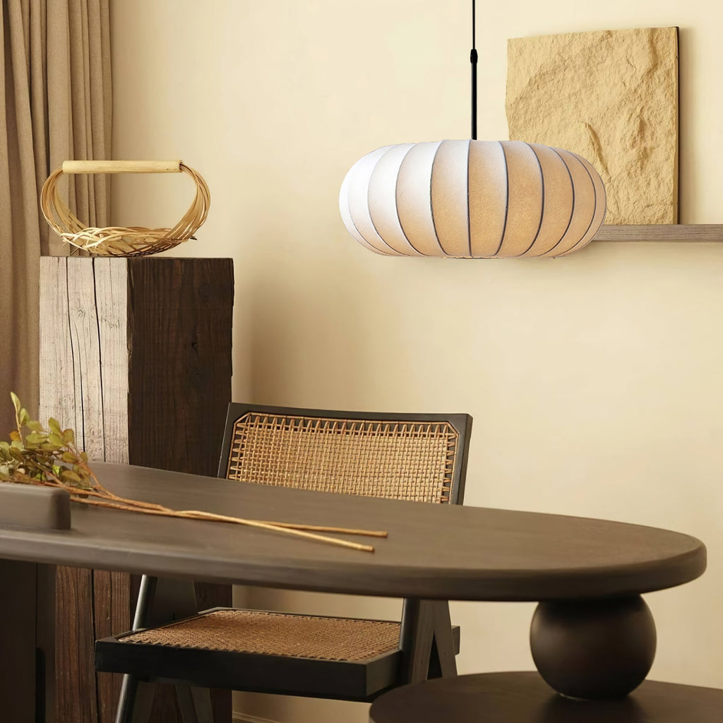 Modern Silk Fabric Pendant Light With Adjustable Color Temperature — Greenwich Home & Living