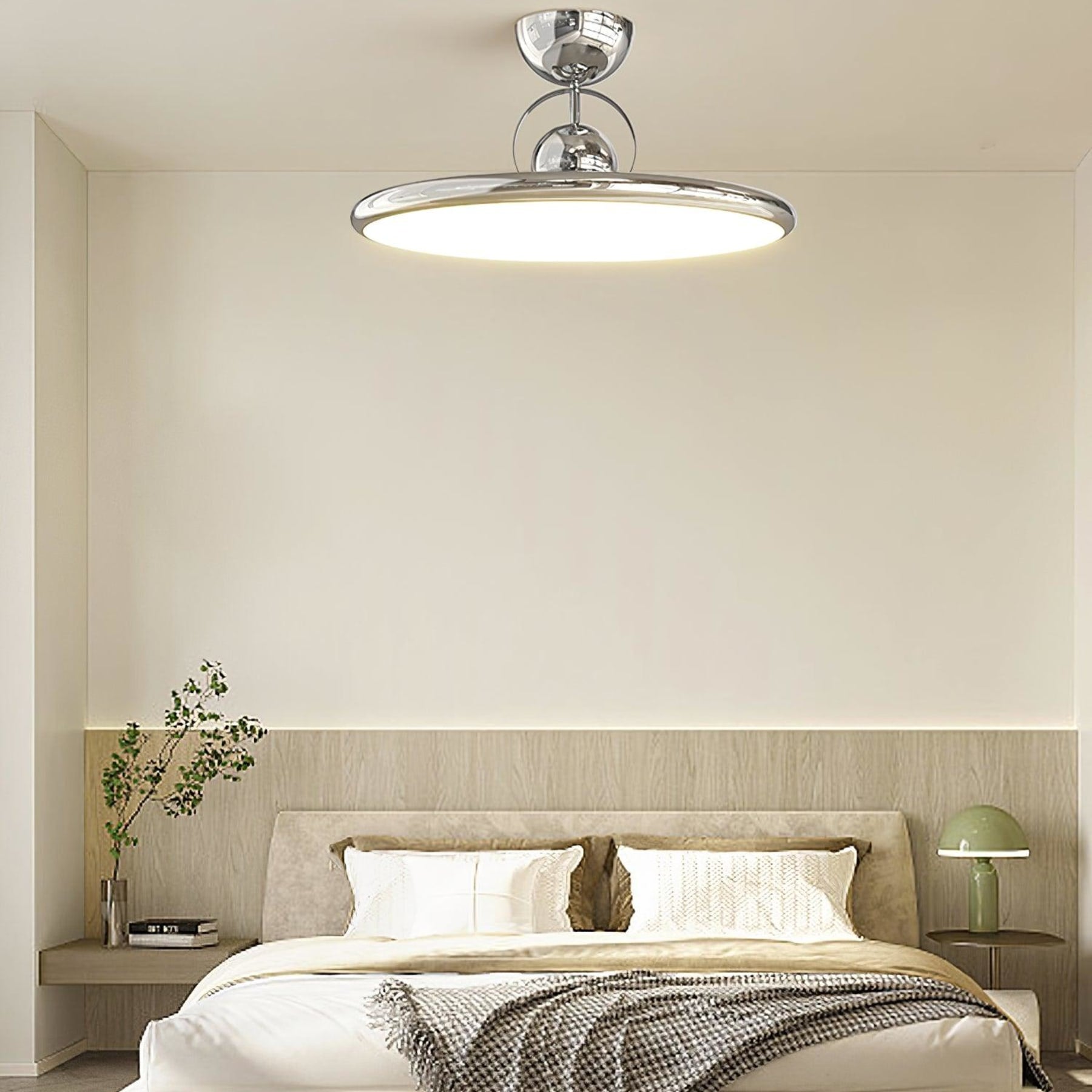Retro Iron and Acrylic Semi-Flush Ceiling Light With Dimmable Color — Greenwich Home & Living
