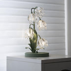 Contemporary Glass Table Lamp With USB Power for Living Room and Bedroom — Greenwich Home & Living