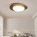 Modern Wood Flush Mount Ceiling Light With Stepless Dimming — Greenwich Home & Living