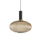 Contemporary Glass Pendant Light for Living and Dining Rooms in Rounded Drum Shape-D30cm — Greenwich Home & Living