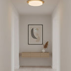 Scandinavian Wood Flush Mount Ceiling Light With Adjustable Color Temperature — Greenwich Home & Living