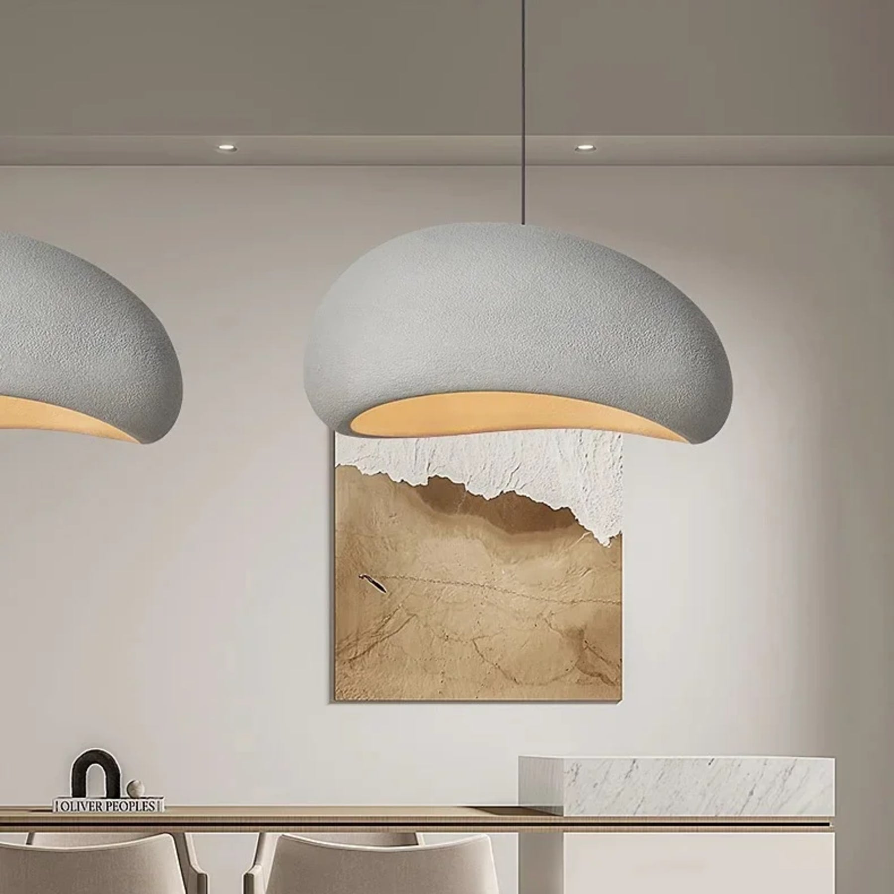 Minimalist Polystyrene Pendant Light for Living Room and Dining Room — Greenwich Home & Living