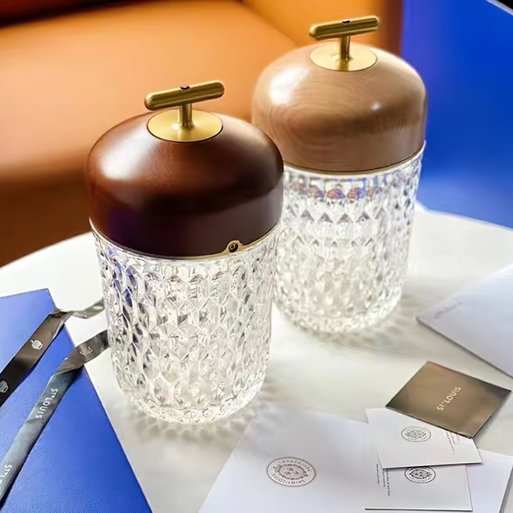 Contemporary Glass Table Lamp With Adjustable Color Temperature — Greenwich Home & Living