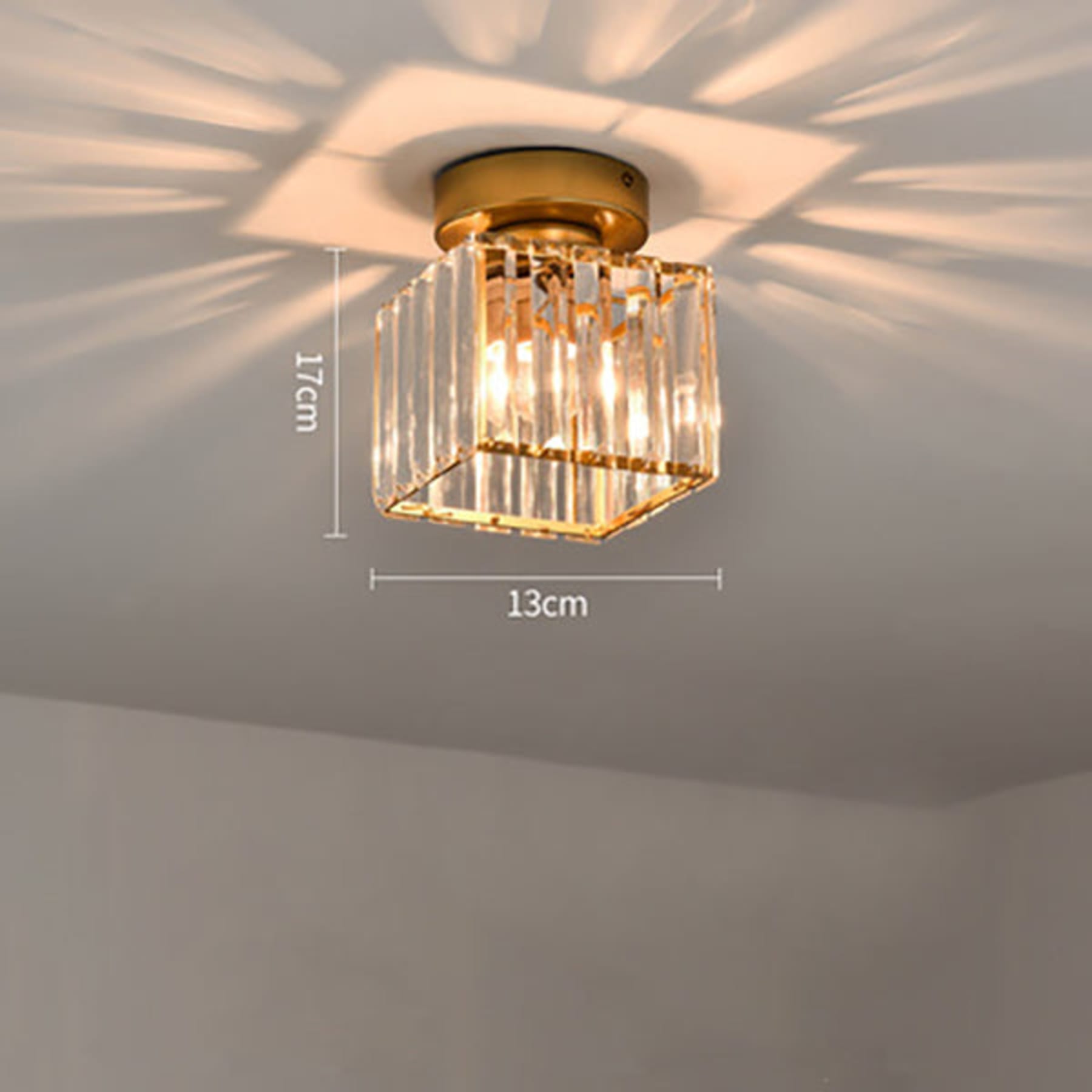 Classic Acrylic Semi-Flush Mount Ceiling Light for Hallway and Bedroom — Greenwich Home & Living