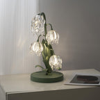 Contemporary Glass Table Lamp With USB Power for Living Room and Bedroom — Greenwich Home & Living