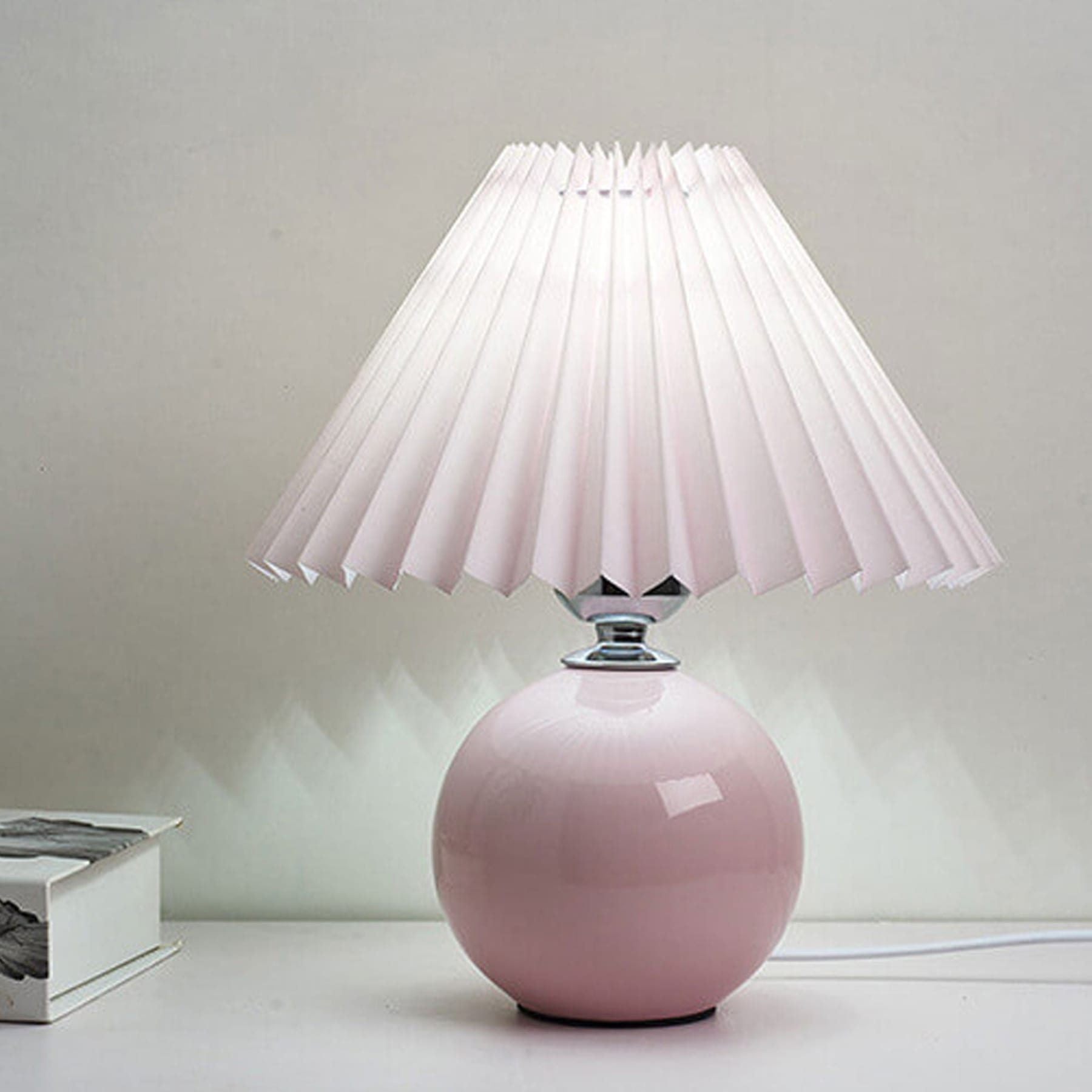 Contemporary Ceramic Table Lamp With Fabric Shade for Living Room — Greenwich Home & Living